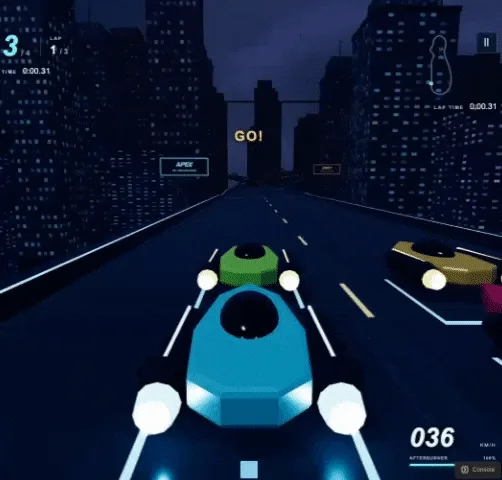 create a racing game.